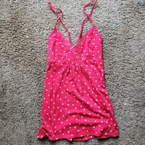 Red White Blue Spaghetti Strap Babydoll Top. Y2K American Eagle. Woman's Medium